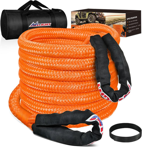 Nilight Kinetic Recovery Rope 48000 LBS 1-1/8in x 30ft Snatch Strap Heavy Duty Offroad Towing Starp Kit Vehicle Recovery kit for UTV ATV SUV Truck Car Jeep Tractor