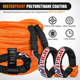 Nilight Kinetic Recovery Tow Rope Kit with 2 Soft Shackle 1-1/8inx30ftt Heavy Duty Offroad Tow Rope Snatch Strap Towing Strap kit 48,000LBS for UTV ATV SUV Truck Car Jeep Tractor, view 4