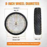 Nilight Lawn Mower Drive Wheels Replacement 8 Inch 119-0311, Stens 205-360 Assembly, Toro Lawnmower Front Wheels Compatible with 20001 20330 20331 20339 20350 and More, 2-Pack, view 2