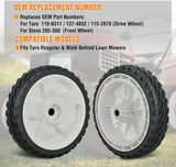 Nilight Lawn Mower Drive Wheels Replacement 8 Inch 119-0311, Stens 205-360 Assembly, Toro Lawnmower Front Wheels Compatible with 20001 20330 20331 20339 20350 and More, 2-Pack, view 3