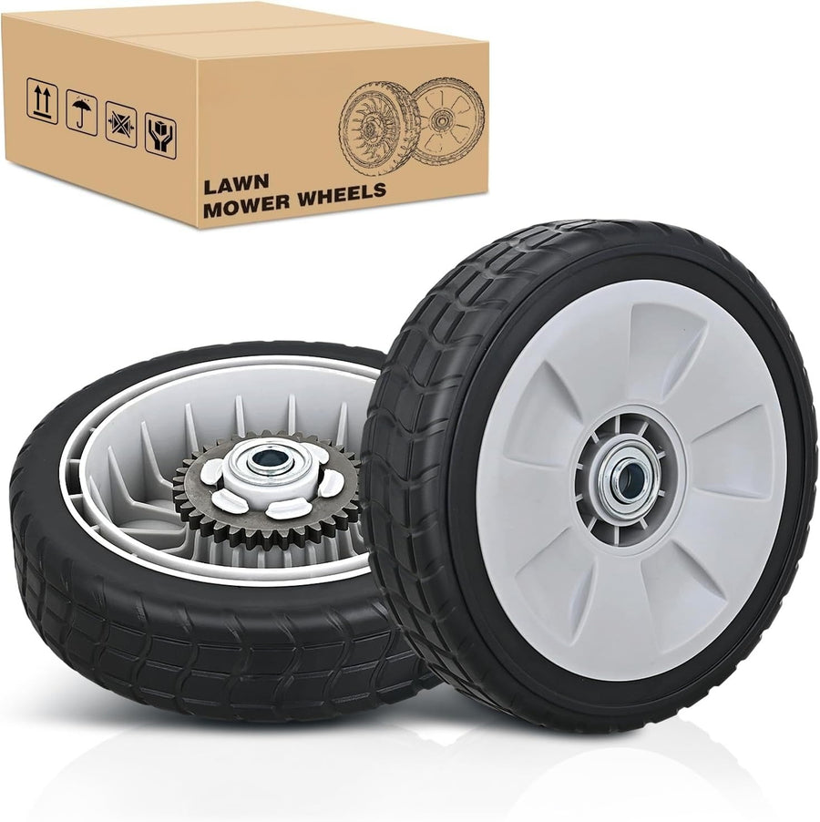 Nilight Lawn Mower Drive Wheels Replacement 8 Inch 42710-VE2-M02ZE Assembly, Honda Lawnmower Rear Wheels Compatible with HRB215 HRB216 HRB217 and More Similar for Self-Propelled Walk-Behind, 2-Pack