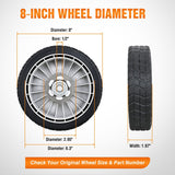 Nilight Lawn Mower Drive Wheels Replacement 8 Inch 42710-VE2-M02ZE Assembly, Honda Lawnmower Rear Wheels Compatible with HRB215 HRB216 HRB217 and More Similar for Self-Propelled Walk-Behind, 2-Pack, view 2