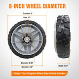 Nilight Lawn Mower Drive Wheels Replacement 8 Inch 580365301 593198101 Assembly, Lawnmower Wheels Compatible with Husqvarna HU700 HU800 HU625 HU775, Craftsman GCV-160 and More, 2-Pack, view 2