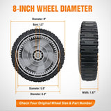 Nilight Lawn Mower Drive Wheels Replacement 8 Inch 734-04581 634-0190A Assembly, Lawnmower Front Wheels Compatible with Craftsman, Yard Machines, Husky, MTD RM210 RM220, Troy-Bilt and More, 2-Pack, view 2