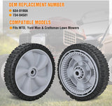 Nilight Lawn Mower Drive Wheels Replacement 8 Inch 734-04581 634-0190A Assembly, Lawnmower Front Wheels Compatible with Craftsman, Yard Machines, Husky, MTD RM210 RM220, Troy-Bilt and More, 2-Pack, view 3