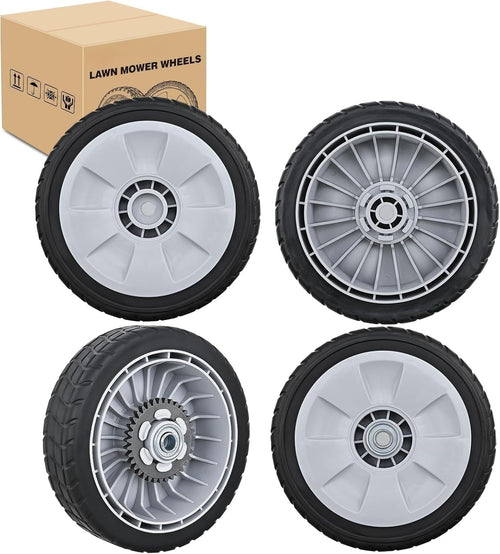Nilight Lawn Mower Wheels Replacement 8 Inch, 2 Rear 42710-VE2-M02ZE and 2 Front 44710-VL0-L02ZA, Honda Lawnmower Wheels fits HRB215 HRB216 HRB217 and More for Self-Propelled Walk-Behind, 4-Pack