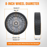 Nilight Lawn Mower Wheels Replacement 8 Inch, 2 Rear 42710-VE2-M02ZE and 2 Front 44710-VL0-L02ZA, Honda Lawnmower Wheels fits HRB215 HRB216 HRB217 and More for Self-Propelled Walk-Behind, 4-Pack, view 2