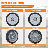 Nilight Lawn Mower Wheels Replacement 8 Inch, 2 Rear 42710-VE2-M02ZE and 2 Front 44710-VL0-L02ZA, Honda Lawnmower Wheels fits HRB215 HRB216 HRB217 and More for Self-Propelled Walk-Behind, 4-Pack, view 5