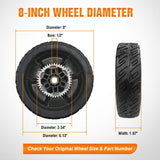 Nilight Lawn Mower Wheels Replacement 8 Inch 42710-VR8-N00ZA Assembly, Honda Lawnmower Rear Wheels Compatible with HRN216 Series for Self-Propelled Walk-Behind, 2-Pack, view 2