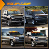 Nilight LED Cab Marker Lights 3 PCS Roof Running Light LED Smoke Lens Amber Cab Clearance Light Compatible with 2002-2007 Chevy Silverado GMC Sierra 1500 1500HD 2500 2500HD 3500, view 6