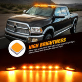Nilight LED Cab Marker Lights 3 PCS Smoke Lens Amber Clearance Roof Running Light Compatible with 2007-2014 Silverado Sierra 1500 2500 3500 2500HD 3500HD, view 3