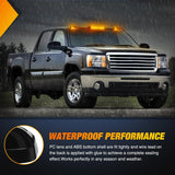 Nilight LED Cab Marker Lights 3 PCS Smoke Lens Amber Clearance Roof Running Light Compatible with 2007-2014 Silverado Sierra 1500 2500 3500 2500HD 3500HD, view 4