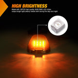 Nilight LED Cab Marker Lights 5 PCS 16 LED Smoke Lens Amber Clearance Roof Running Light Compatible with 1999-2016 Ford E150 E250 E350 E450 E550 F150 F250 F350 F450 F550 Super duty, view 3