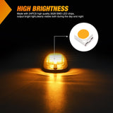 Nilight LED Cab Marker Lights 5 PCS 24 LED Smoke Lens Amber Clearance Roof Running Light Compatible with 2003-2018 Dodge Ram 1500 2500 3500 Pickup Trucks, view 3