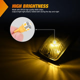 Nilight LED Cab Marker Lights 5 PCS 5 LED Smoke Lens Amber Clearance Roof Running Light Compatible with 1988-2002 GMC Chevrolet C1500 C2500 C3500 K1500 K2500 K3500 Suburban, view 3