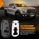 Nilight LED Cab Marker Lights Roof Running Light 5 PCS 9 LED Smoke Lens Amber Cab Clearance Light Compatible with 2017 2018 2019 2020 2021 Ford F250 F350 F450 F550 Super Duty Pickup Trucks, view 5