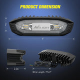 Nilight LED Chase Brake Light Universal 1.75in-2.0in Roll Bar Mount, view 2