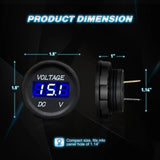 Nilight LED Digital Display Voltmeter Panel Blue, view 3