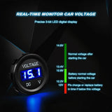 Nilight LED Digital Display Voltmeter Panel Blue, view 4