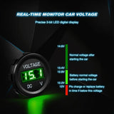 Nilight LED Digital Display Voltmeter Panel Green, view 4