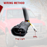 Nilight LED Fog Light Assembly Compatible with 2005 2006 2007 F250 F350 F450 F550 Super Duty 2005 Ford Excursion with Daytime Running Lights Driving Lamp Pair Plug and Play Driver and Passenger Side, view 3