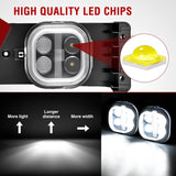 Nilight LED Fog Light Assembly Compatible with 2005 2006 2007 F250 F350 F450 F550 Super Duty 2005 Ford Excursion with Daytime Running Lights Driving Lamp Pair Plug and Play Driver and Passenger Side, view 5