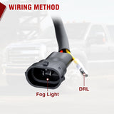 Nilight LED Fog Light Assembly Compatible with 2011 2012 2013 2014 2015 2016 Ford F250 F350 F450 F550 with Daytime Running Lights Driving Lamp Plug and Play Driver side and Passenger Side, view 3