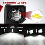 Nilight LED Fog Light Assembly Compatible with 2014 2015 2016 2017 2018 2019 2020 2021 Toyota Tundra Fog Lamps with DRL Clear Lens Driver and Passenger Side, view 6
