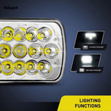 Nilight 45W 7x6 5x7 Hi/Lo LED Headlights, view 2