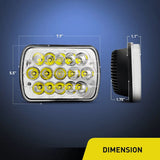 LED Headlights Nilight 7x6 5x7 45W Hi/Lo LED Sealed Beam Headlamp for Jeep Wrangler YJ Cherokee XJ Trucks 4X4 Offroad H6054 6053 6052 5054 Replacement Replacement, 2 Years Warranty, view 2