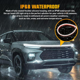 Nilight LED Hood Light Strip, 79Inch Flexible Car Hood Light Waterproof Dynamic Startup Daytime Running Light for Cars, SUVs, Trucks, White, view 6