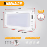 Nilight LED Interior Light 2PCS 12.5 Inch Dimmable Ceiling Lights | Three Color Dimmable Lighting with Memory Function 96 LEDs and 12V-30V Compatibility for RV Enclosed Cargo Trailer Boat Van, view 2