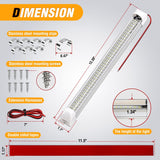 Nilight LED Interior Light Bar 4PCS 13.4 Inch Strip Lights | 108 LEDs with 1600LM Output On Off Switch and 12V to 85V Compatibility for RV Camper Enclosed Cargo Trailer Boat and Van, view 2