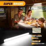 Nilight LED Interior Light Bar 4PCS 15.4 Inch Strip Lights | 168 LEDs with 1600LM Output On Off Switch and 12V-85V Compatibility for Enclosed Cargo Trailer RV Camper Boat Van, view 6