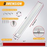 Nilight LED Interior Light Bar 6PCS 15.4 Inch Strip Lights White | 168 LEDs with 1600LM Output On Off Switch and 12V to 85V Compatibility for RV Camper Trailer Boat and Van, view 2