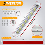 Nilight LED Interior Light Bar 8PCS 12 Inch Strip Lights | 120 LEDs with 1600LM Output On Off Switch and 12V to 85V Compatibility for RV Camper Enclosed Cargo Trailer Boat and Van, view 2