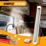 Nilight LED Interior Light Bar 8PCS 12 Inch Strip Lights | 120 LEDs with 1600LM Output On Off Switch and 12V to 85V Compatibility for RV Camper Enclosed Cargo Trailer Boat and Van, view 4