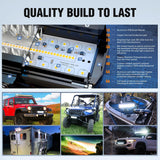 Nilight LED Light Bar 12 Inch 300W 4Pcs 4 Inch 60W Spot Flood Pods Off Road Driving Fog Work Lighting for Truck Tractor Pickup Boat SUV ATV UTV Car 4x4 Van Camper Motorcycle Dirt Bike Golf Cart, view 6