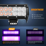 Nilight LED Light Bar 12 Inch 72W Spot Flood Combo Purple Beam Off Road Lamp Fishing Hunting Emergency Deck Work Lighting for Trucks UTV Pick-up Van Boat Tractor, view 3
