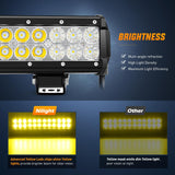 Nilight LED Light Bar 12 Inch 72W Spot Flood Combo Yellow Beam Off Road Lamp Fishing Hunting Emergency Deck Work Lighting for Trucks UTV Pick-up Van Boat Tractor, view 3