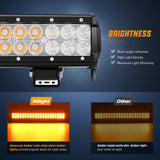 Nilight LED Light Bar 20 Inch 126W Spot Flood Combo Amber Beam Off Road Lamp Fishing Hunting Emergency Deck Work Lighting for Trucks UTV Pick-up Van Boat Tractor, view 3