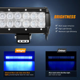 Nilight LED Light Bar 20 Inch 126W Spot Flood Combo Blue Beam Off Road Lamp Fishing Hunting Emergency Deck Work Lighting for Trucks UTV Pick-up Van Boat Tractor, view 3