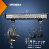 Nilight LED Light Bar 20 Inch 126W Spot Flood Combo Green Beam Off Road Lamp Fishing Hunting Emergency Deck Work Lighting for Trucks UTV Pick-up Van Boat Tractor, view 2