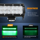 Nilight LED Light Bar 20 Inch 126W Spot Flood Combo Green Beam Off Road Lamp Fishing Hunting Emergency Deck Work Lighting for Trucks UTV Pick-up Van Boat Tractor, view 3