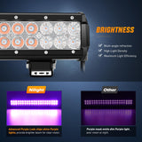 Nilight LED Light Bar 20 Inch 126W Spot Flood Combo Purple Beam Off Road Lamp Fishing Hunting Emergency Deck Work Lighting for Trucks UTV Pick-up Van Boat Tractor, view 3