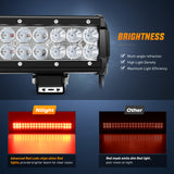 Nilight LED Light Bar 20 Inch 126W Spot Flood Combo Red Beam Off Road Lamp Fishing Hunting Emergency Deck Work Lighting for Trucks UTV Pick-up Van Boat Tractor, view 3