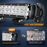 Nilight LED Light Bar 20 Inch 126W Spot Flood Combo Red Beam Off Road Lamp Fishing Hunting Emergency Deck Work Lighting for Trucks UTV Pick-up Van Boat Tractor, view 4