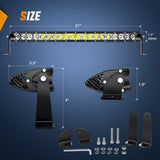Nilight LED Light Bar 21inch 100W Spot Flood Combo Super Slim 9000LM Off Road 3D LED Driving Off Road Lights with Wiring Harness Kit-1 Lead for Trucks Pickup SUV ATV UTV Boat 4x4 Van Camper, view 2