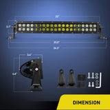 Nilight LED Light Bar 22 Inch 120w Flood Spot Combo Driving Lights 12V 5Pin Rocker Switch 16AWG Wiring Harness Kit for Trucks SUV ATV UTV 4x4 Van Camper, view 2