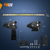 Nilight LED Light Bar 31Inch 150W Spot Flood Combo Super Slim 14500LM Off Road 3D LED Driving Off Road Lights with Wiring Harness Kit-1 Lead for Trucks Pickup SUV ATV UTV Boat 4x4 Van Camper, view 2